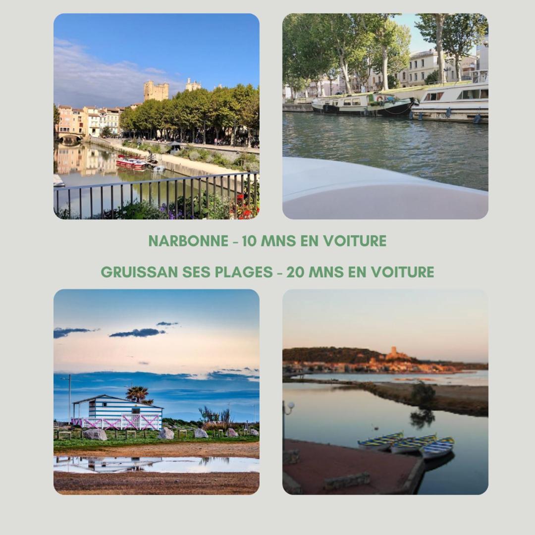 Notre Maison Aux Volets Bleus Ouveillan Exteriér fotografie